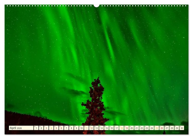 Produktbild: Sternenhimmel im magischen Licht - Polarlicht und Milchstra&szlig;e (Wandkalender 2026 DIN A2 quer), CALVENDO Monatskalender