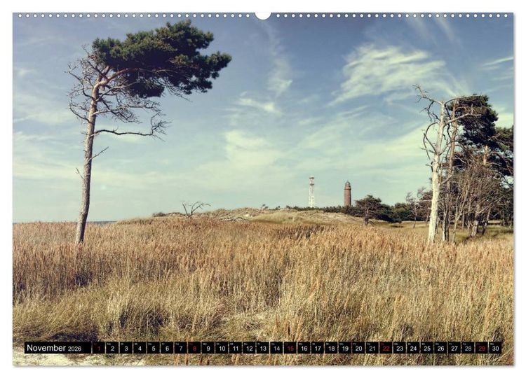 Produktbild: Fischland Dar&szlig; Zingst &ndash; Die Halbinsel an der Ostsee (hochwertiger Premium Wandkalender 2026 DIN A2 quer), Kunstdruck in Hochglanz