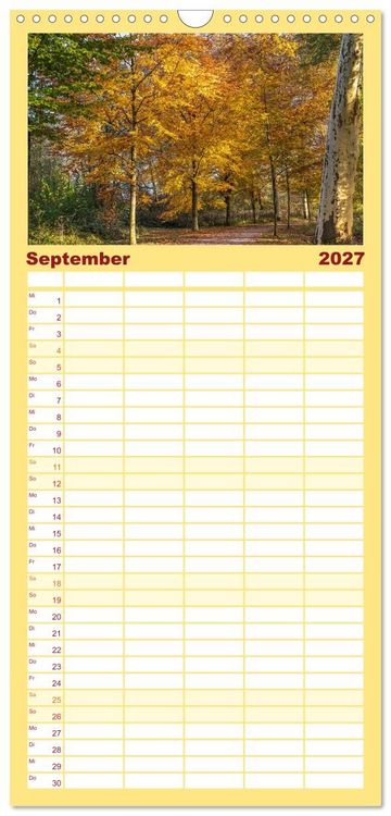 Produktbild: Familienplaner 2027 - Herbst rund um den Bodensee mit 5 Spalten (Wandkalender, 21 x 45 cm) CALVENDO