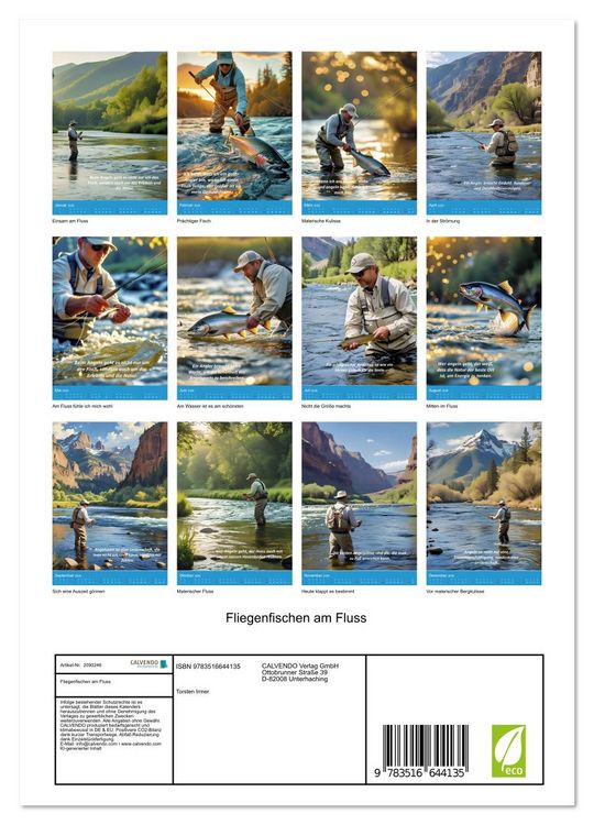 Produktbild: Fliegenfischen am Fluss (Wandkalender 2026 DIN A4 hoch), CALVENDO Monatskalender