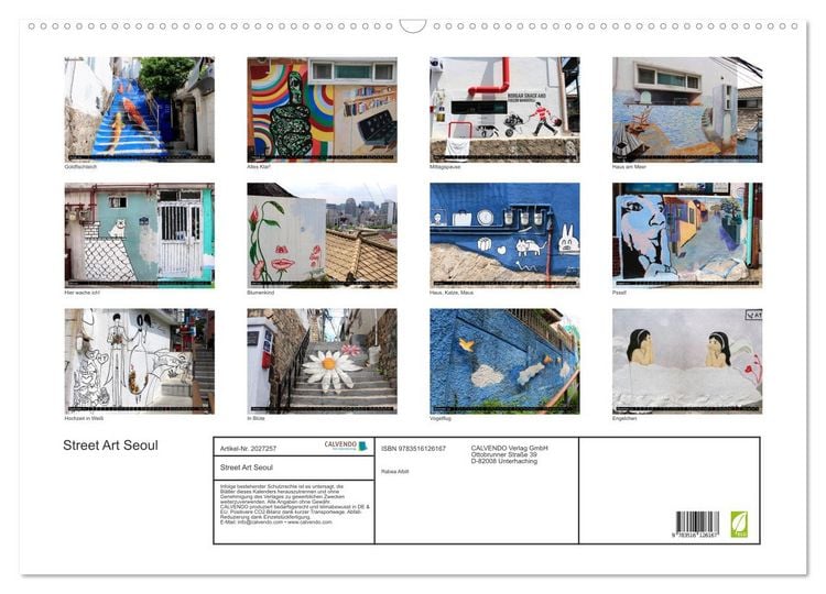 Produktbild: Street Art Seoul (Wandkalender 2026 DIN A2 quer), CALVENDO Monatskalender