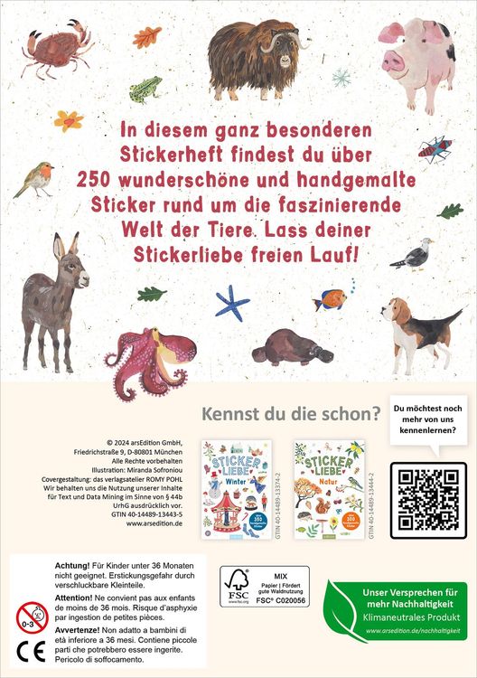 Produktbild: Stickerliebe &ndash; Tiere