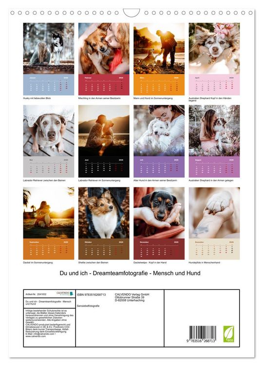 Produktbild: Du und ich - Dreamteamfotografie - Mensch und Hund (Wandkalender 2026 DIN A3 hoch), CALVENDO Monatskalender