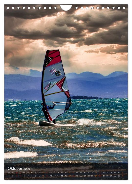 Produktbild: Windsurfing - Wind und Wellen (Wandkalender 2026 DIN A4 hoch), CALVENDO Monatskalender