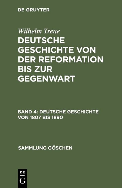 Produktbild: Deutsche Geschichte von 1807 bis 1890