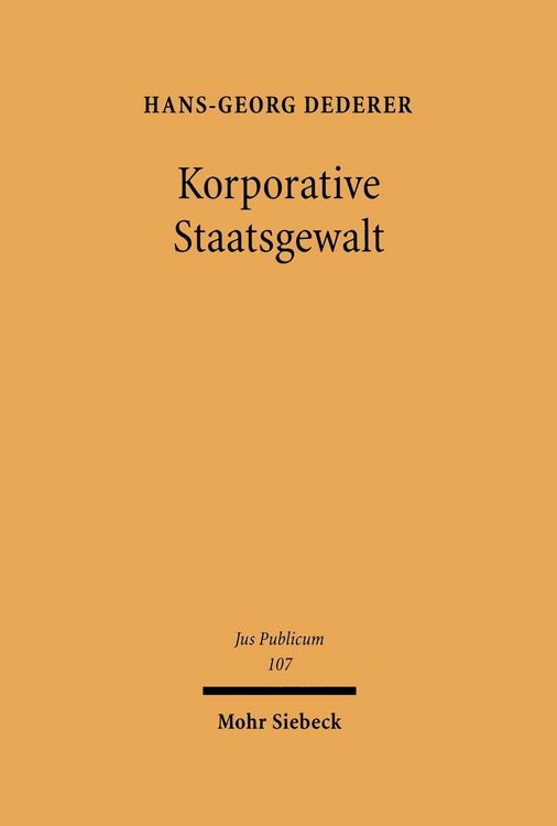 Produktbild: Korporative Staatsgewalt