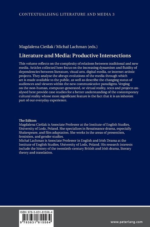 Produktbild: Literature and Media: Productive Intersections