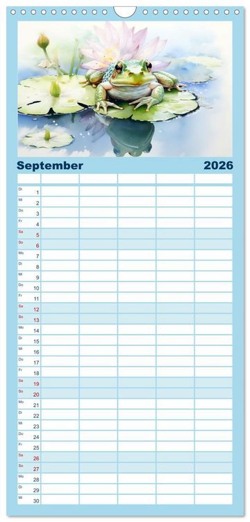 Produktbild: Familienplaner 2026 - Neulich am Wasser mit 5 Spalten (Wandkalender, 21 x 45 cm) CALVENDO