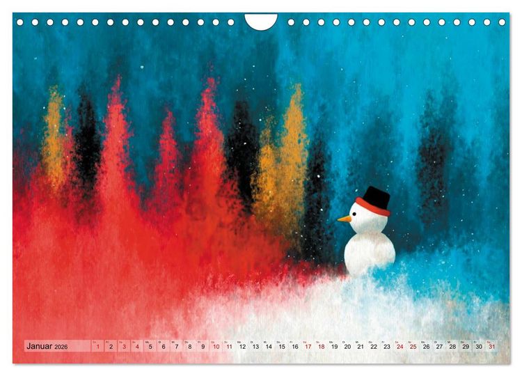 Produktbild: Wenn die Stille in Farbe tropft (Wandkalender 2026 DIN A4 quer), CALVENDO Monatskalender