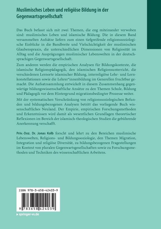 Produktbild: Muslimisches Leben und religi&ouml;se Bildung in der Gegenwartsgesellschaft