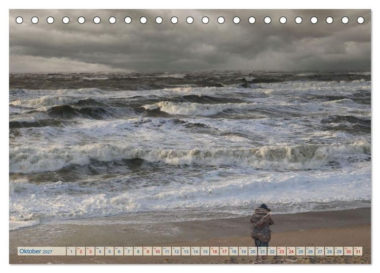 Produktbild: Strand-Einsamkeit. Ein Sylter Winter (Tischkalender 2027 DIN A5 quer), CALVENDO Monatskalender