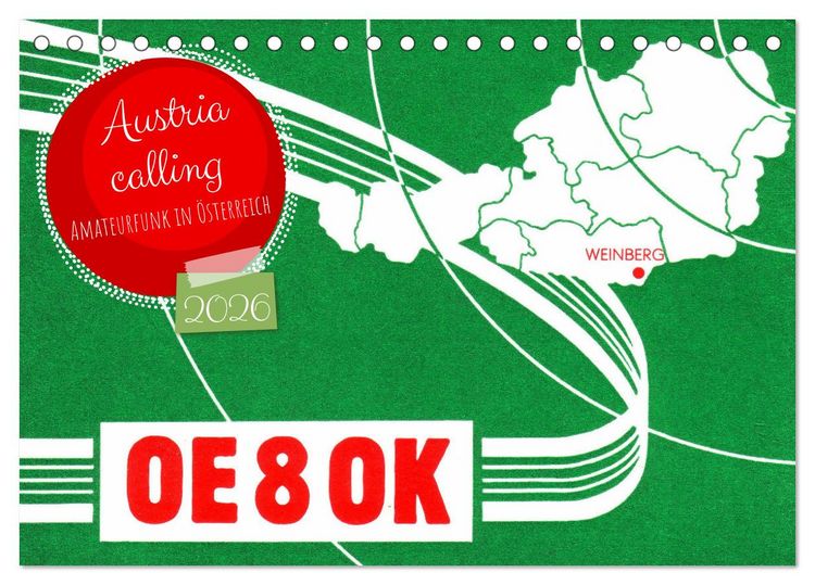 Produktbild: Austria calling - Amateurfunk in &Ouml;sterreich (Tischkalender 2026 DIN A5 quer), CALVENDO Monatskalender
