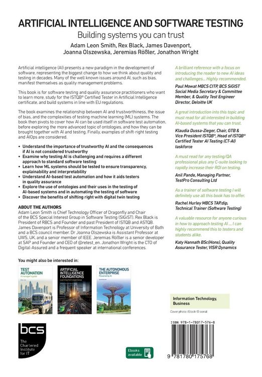 Produktbild: Artificial Intelligence and Software Testing