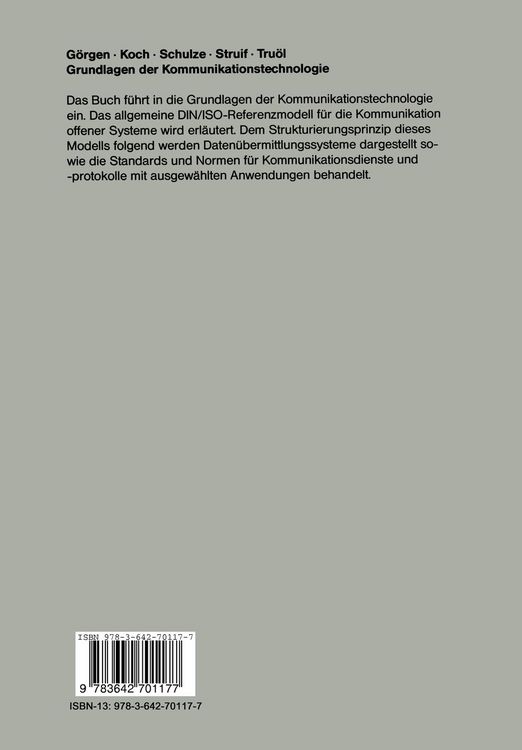 Produktbild: Grundlagen der Kommunikationstechnologie