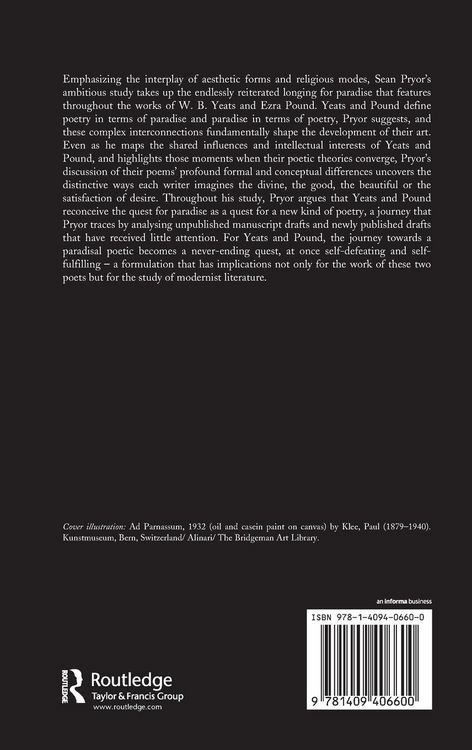 Produktbild: W.B. Yeats, Ezra Pound, and the Poetry of Paradise