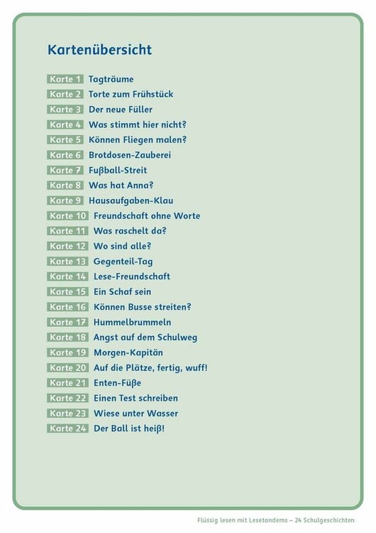 Produktbild: Fl&uuml;ssig lesen mit Lesetandems &ndash; 24 Schulgeschichten, Klasse 1/2