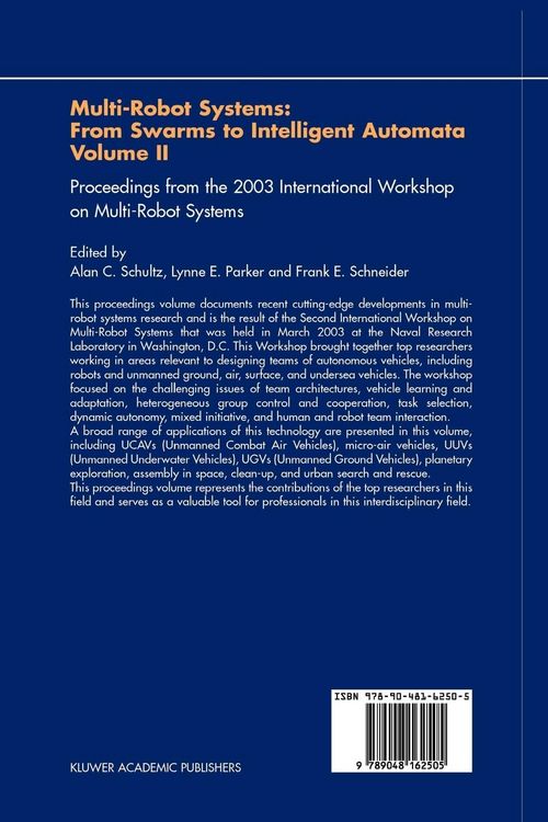 Produktbild: Multi-Robot Systems: From Swarms to Intelligent Automata, Volume II