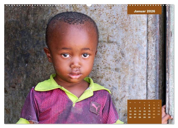 Produktbild: Kinderportr&auml;ts aus Afrika (hochwertiger Premium Wandkalender 2026 DIN A2 quer), Kunstdruck in Hochglanz
