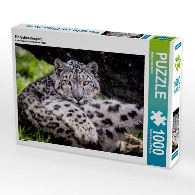 Produktbild: CALVENDO Puzzle Ein Schneeleopard | 1000 Teile Lege-Gr&ouml;&szlig;e 64x48cm Foto-Puzzle f&uuml;r gl&uuml;ckliche Stunden