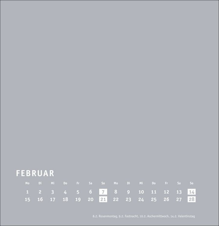 Produktbild: Premium-Bastelkalender silbergrau gro&szlig; 2027