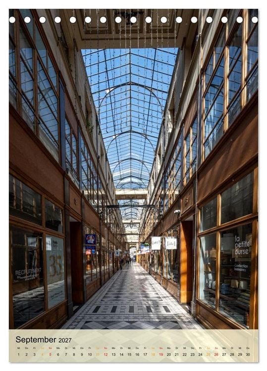 Produktbild: Pariser Passagen &ndash; Architektur und Atmosph&auml;re (Tischkalender 2027 DIN A5 hoch), CALVENDO Monatskalender