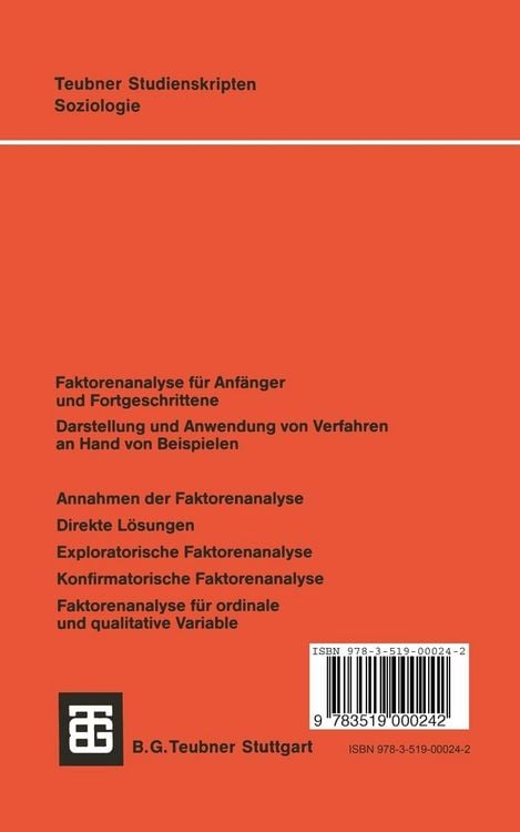 Produktbild: Faktorenanalyse