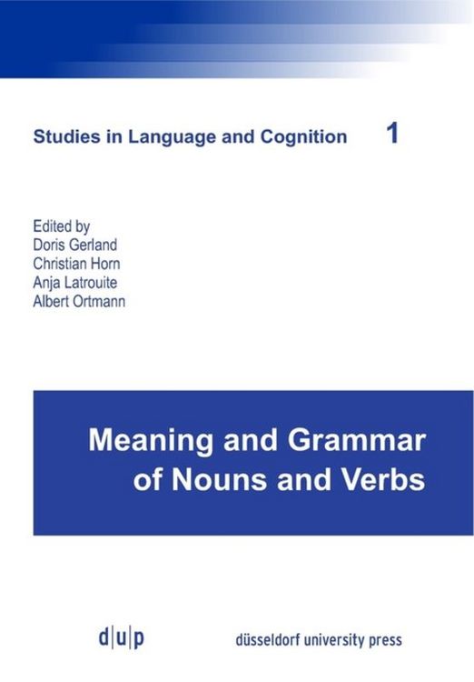 Produktbild: Meaning and Grammar of Nouns and Verbs