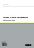 Produktbild: Organisation und r&auml;umliche Ordnung der Wirtschaft