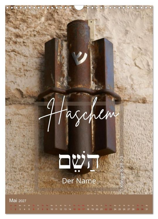 Produktbild: Israel und hebr&auml;ische Namen Gottes (Wandkalender 2027 DIN A3 hoch), CALVENDO Monatskalender