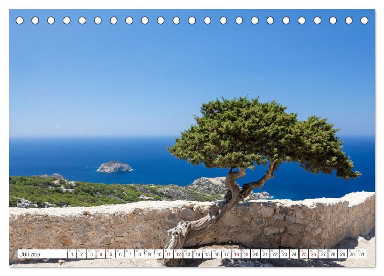 Produktbild: Rhodos und Symi, Perlen in der &Auml;gis (Tischkalender 2026 DIN A5 quer), CALVENDO Monatskalender