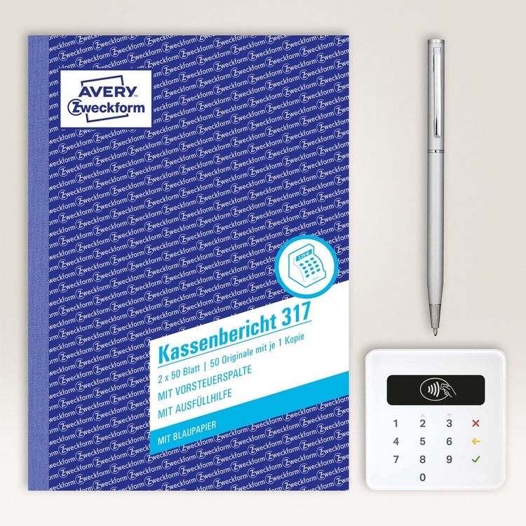 Produktbild: AVERY Zweckform Kassenbericht 50 Originale mit Blaupapier DIN A5 100 Blatt