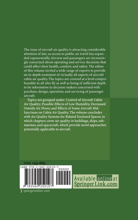 Produktbild: Air Quality in Airplane Cabins and Similar Enclosed Spaces