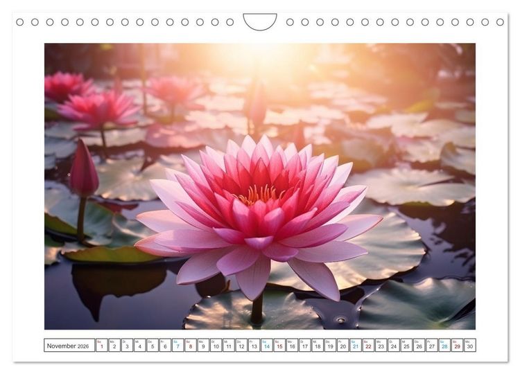 Produktbild: Lichtspiel der Seerosen (Wandkalender 2026 DIN A4 quer), CALVENDO Monatskalender