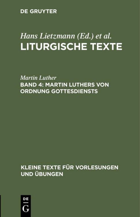 Produktbild: Martin Luthers Von Ordnung Gottesdiensts