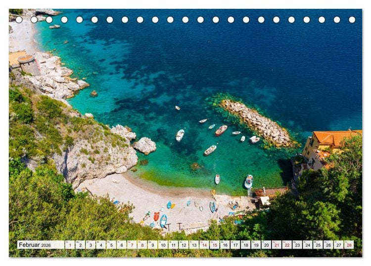 Produktbild: Landschaften an der Amalfi K&uuml;ste (Tischkalender 2026 DIN A5 quer), CALVENDO Monatskalender
