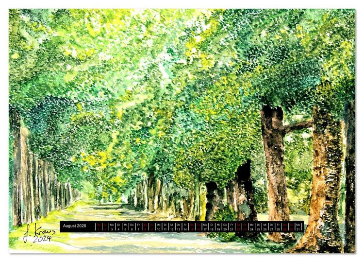 Produktbild: Wien in stillen Aquarellen (Tischkalender 2026 DIN A5 quer), CALVENDO Monatskalender