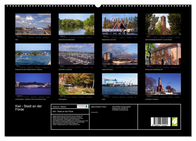 Produktbild: Kiel - Stadt an der F&ouml;rde (hochwertiger Premium Wandkalender 2026 DIN A2 quer), Kunstdruck in Hochglanz