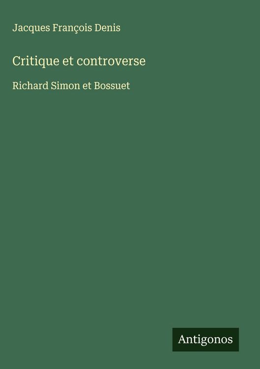 Produktbild: Critique et controverse