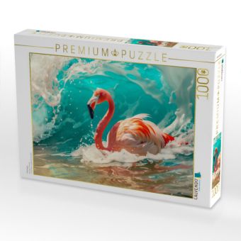 Produktbild: CALVENDO Puzzle Flamingos | 1000 Teile Lege-Gr&ouml;&szlig;e 64x48cm Foto-Puzzle f&uuml;r gl&uuml;ckliche Stunden