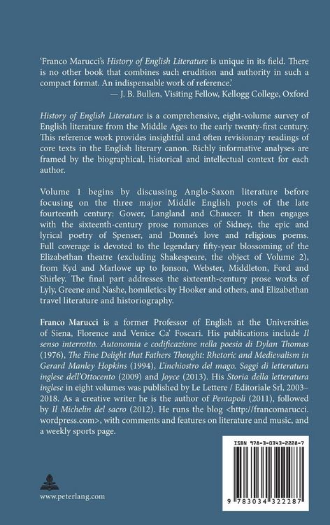Produktbild: History of English Literature, Volume 1