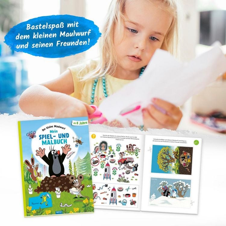 Produktbild: Tr&ouml;tsch Der kleine Maulwurf Mein Spiel- und Malbuch