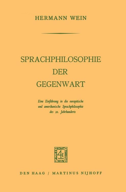 Produktbild: Sprachphilosophie der Gegenwart