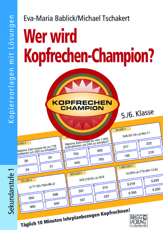 Produktbild: Wer wird Kopfrechen-Champion? 5./6. Klasse