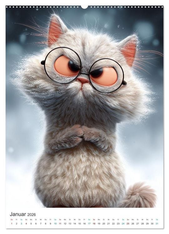 Produktbild: Miau & Mauz (Wandkalender 2026 DIN A2 hoch), CALVENDO Monatskalender