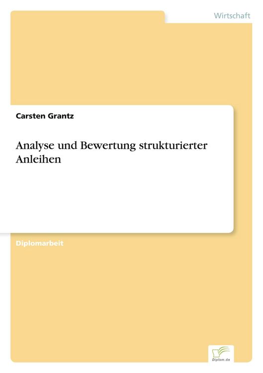 Produktbild: Analyse und Bewertung strukturierter Anleihen