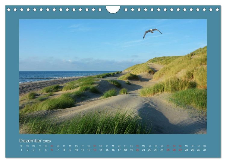 Produktbild: Sandd&uuml;nen an der Nordsee in den Niederlanden (Wandkalender 2026 DIN A4 quer), CALVENDO Monatskalender