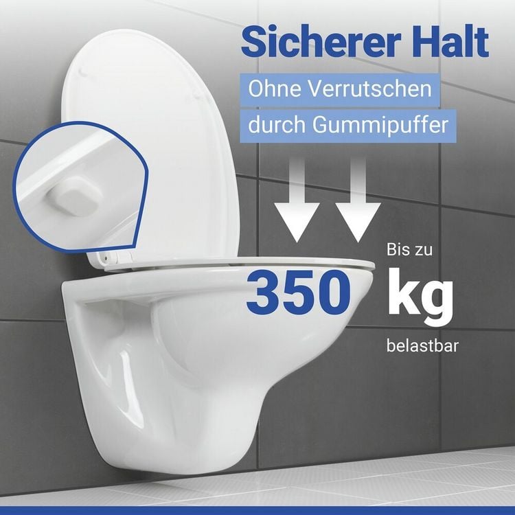 Produktbild: WC-Sitz Mod. Mascali, Toilettensitz mit Absenkautomatik und Relief-Druck
