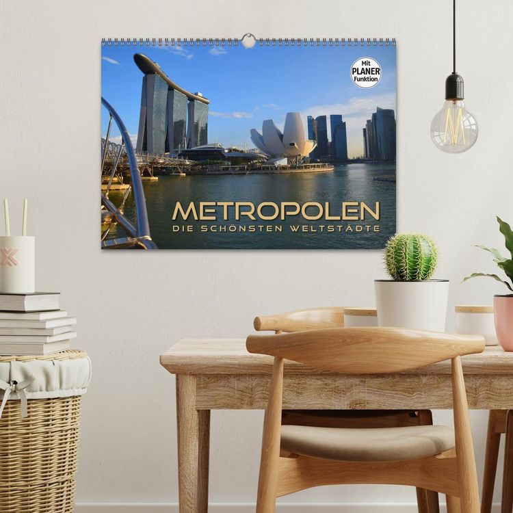 Produktbild: METROPOLEN - die sch&ouml;nsten Weltst&auml;dte (Wandkalender 2026 DIN A3 quer), CALVENDO Monatskalender
