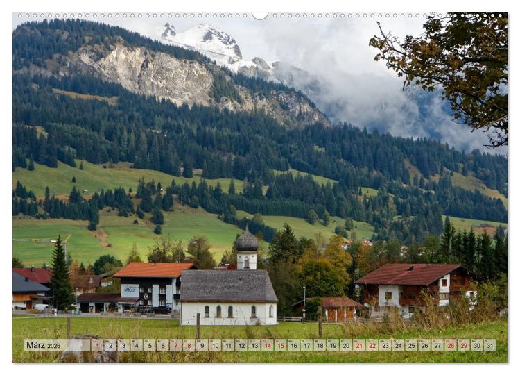 Produktbild: Herbst im Tannheimer Tal - Impressionen von Schattwald bis Nesselw&auml;ngle (Wandkalender 2026 DIN A2 quer), CALVENDO Monatskalender