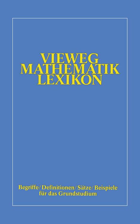 Produktbild: Vieweg-Mathematik-Lexikon